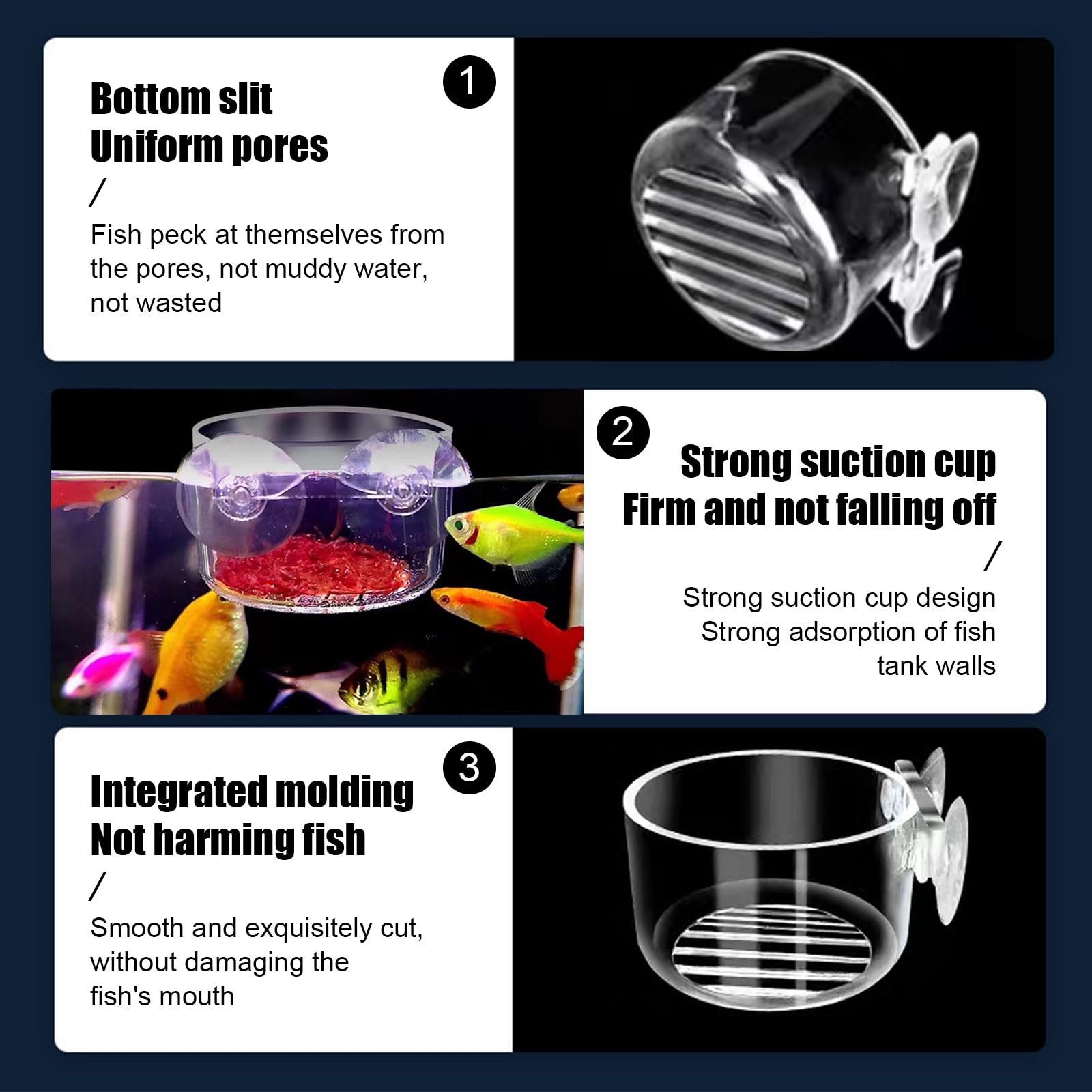 5 PCS Aquarium Plant Holder Suction Cups, Aquatic Plant Cup Pot Acrylic - Image 3