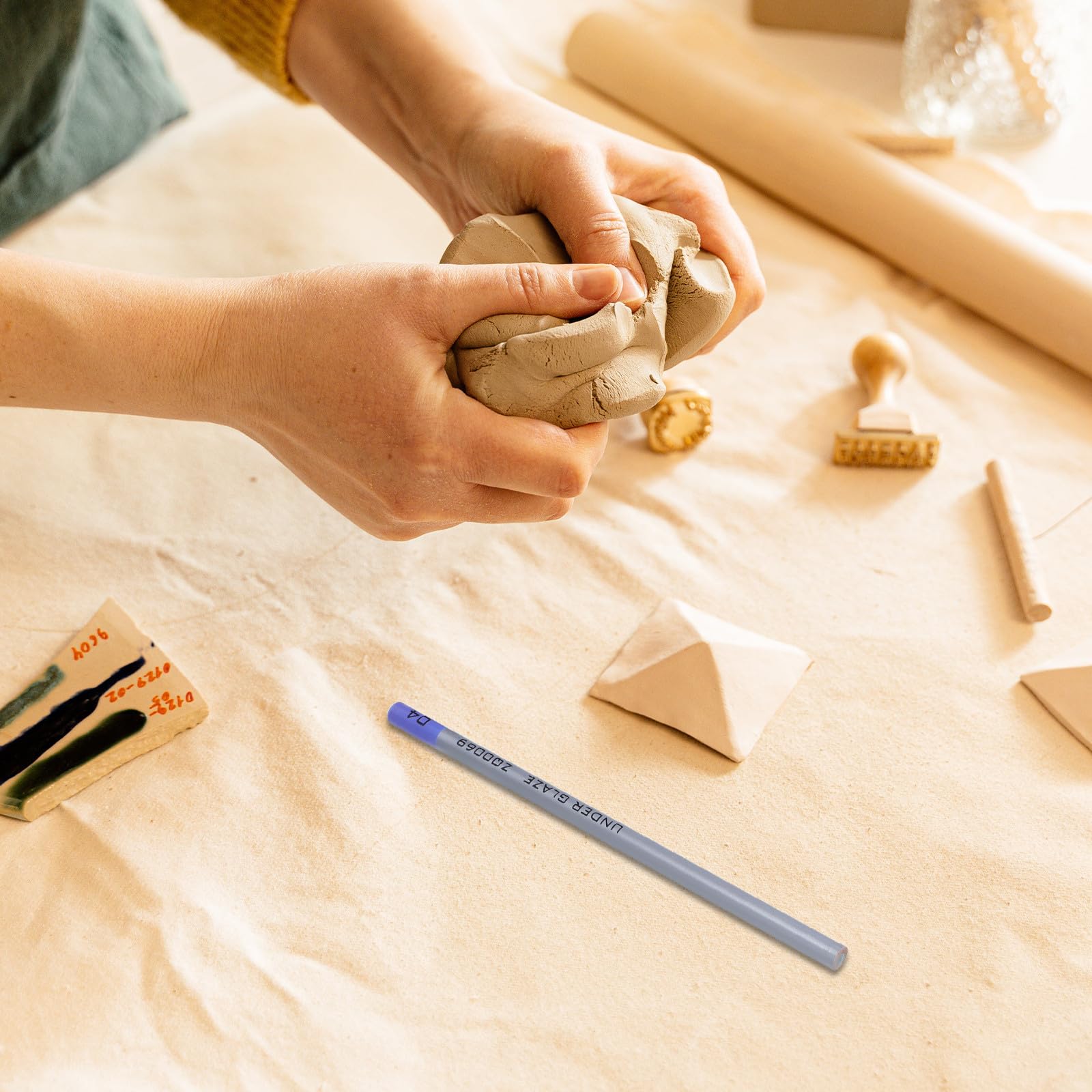 DOITOOL 1 zestaw ceramicznych kredek do kolorowania podszkliwnego – narzędzie do dekorowania ceramiki, precyzyjny aplikator szkliwa, marker do szkicowania, do tworzenia glinianej sztuki ceramicznej