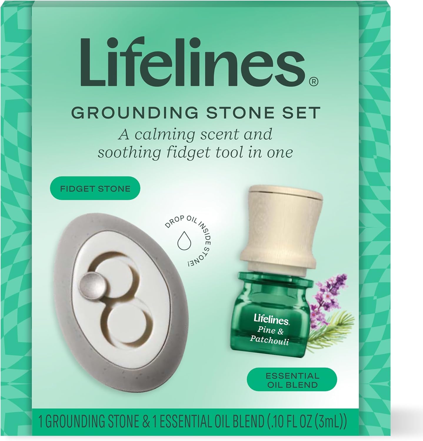 Lifelines Scent-Infused Grounding Stone & Oil Blend – Portable Fidgets for Tween…