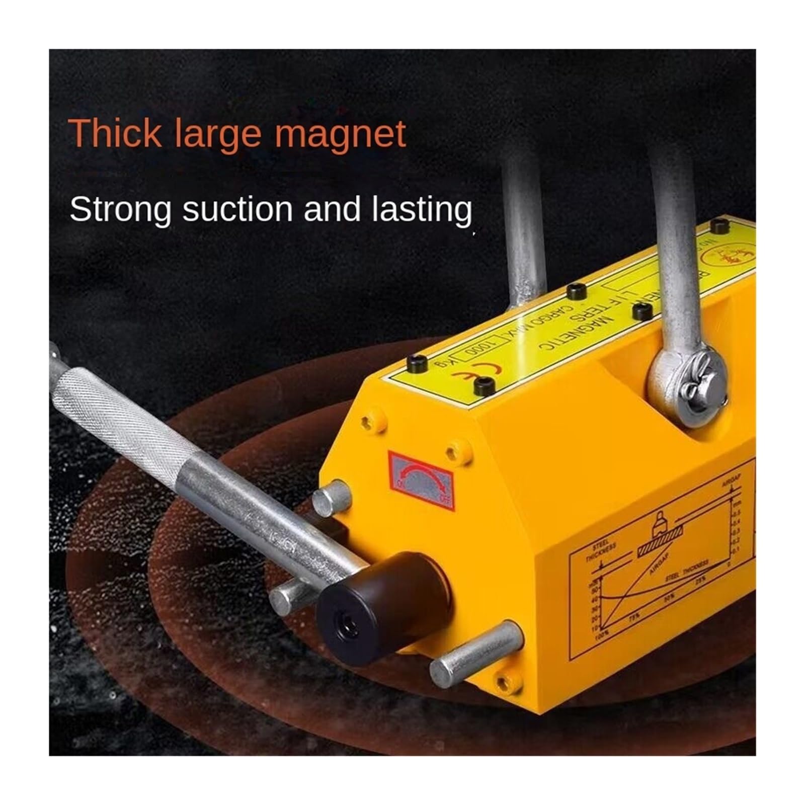 400 kg Hebemagnetheber Saugstarker Magnetkran Arbeitssparender Permanentmagnet Saugnapf Elektromagnet Für den Heimwerkergebrauch