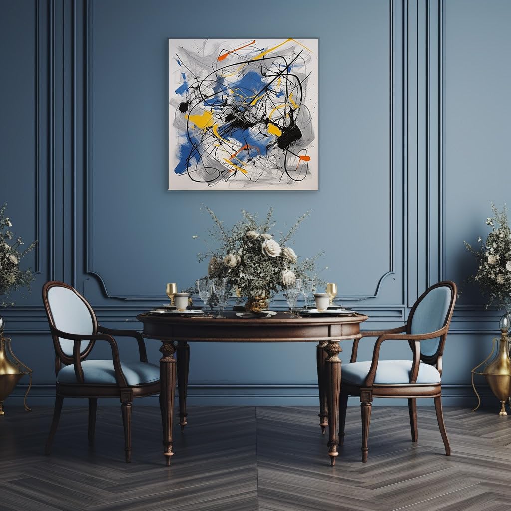Canvas for Living room. Vivid Brushstrokes of Life Unleash Dynamic Energy on Canvas, 27 x 18 inch Canvas Wall Art - Contemporary Masterpieces - Zen Wall Decor - 69x46 cm (27x18 inch)
