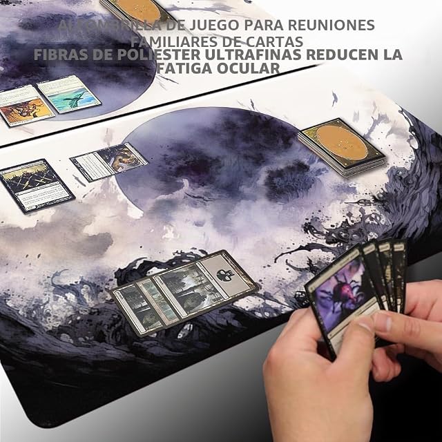Foto 3 de 5 de MPLR Juego de mesa Playmat bolsa impermeable gratuita, bordes cosidos, superficie de goma suave