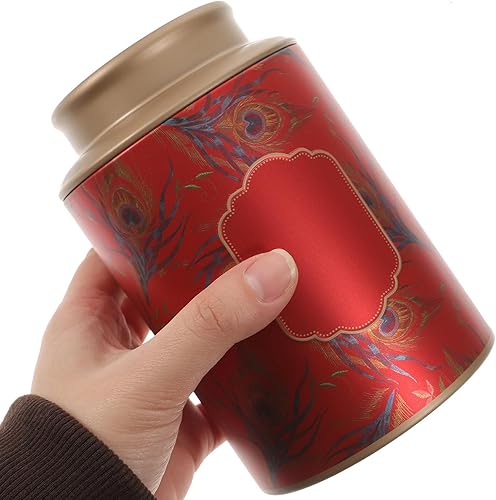 Miniatura 6 de Recipiente de té de metal hermético para té, lata de té de hojalata, para el hogar, cocina, almacenamiento de té sellado, contenedor de metal para