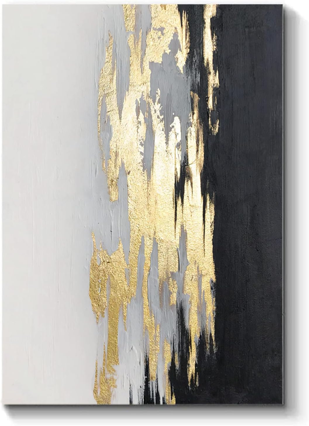 Modern Black Abstract Wall Art Black and White Pictures