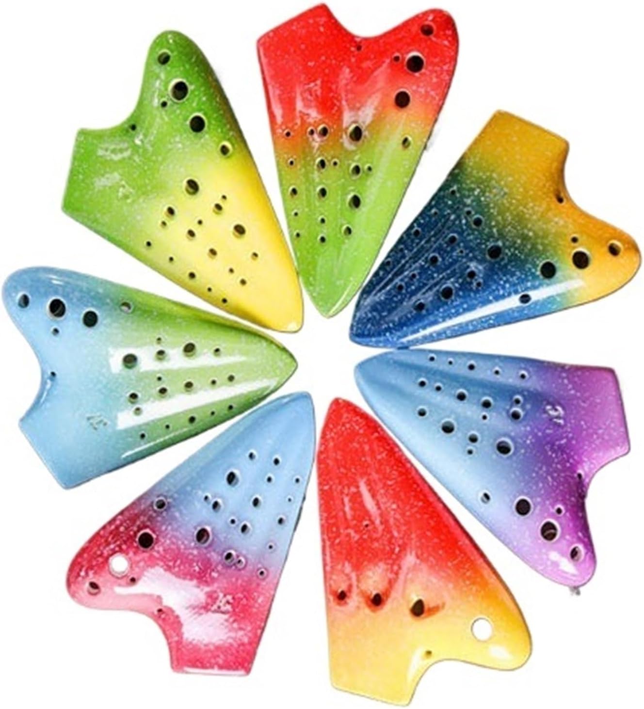 Three Pipe Ocarina AC Tune Professional Performance Practice Wind Instrument Adult Professional Ocarina Instrument(Yellow)