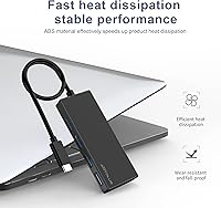 Vista 5 de Hub USB C, divisor USB 3.0 de 4 puertos con transferencia de datos de 5Gbps, divisor USB C para MacBook tipo C, Mac Pro, iMac, Surface, XPS, unidad
