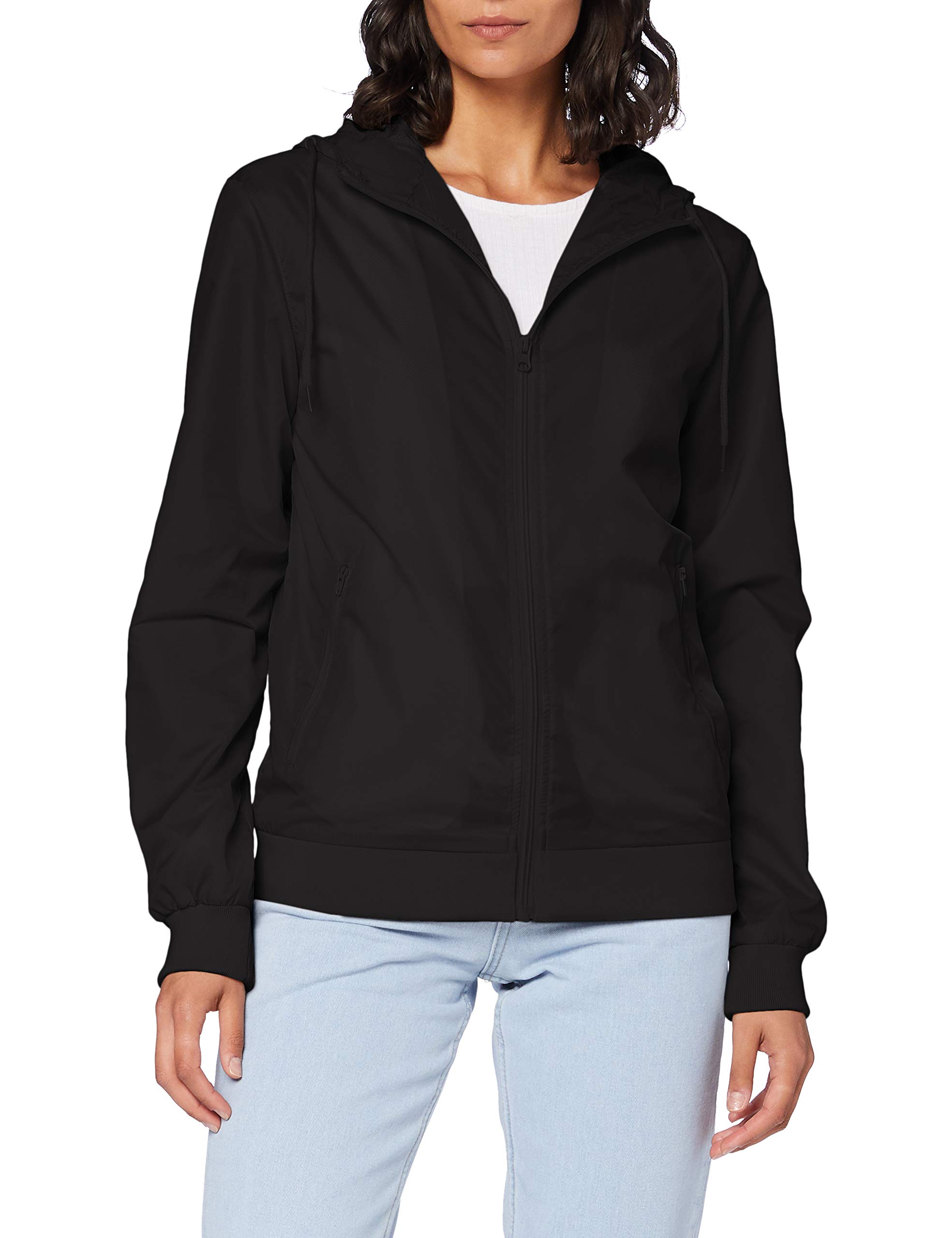 Coupe-vent femme Build Your Brand Windrunner veste légère noire