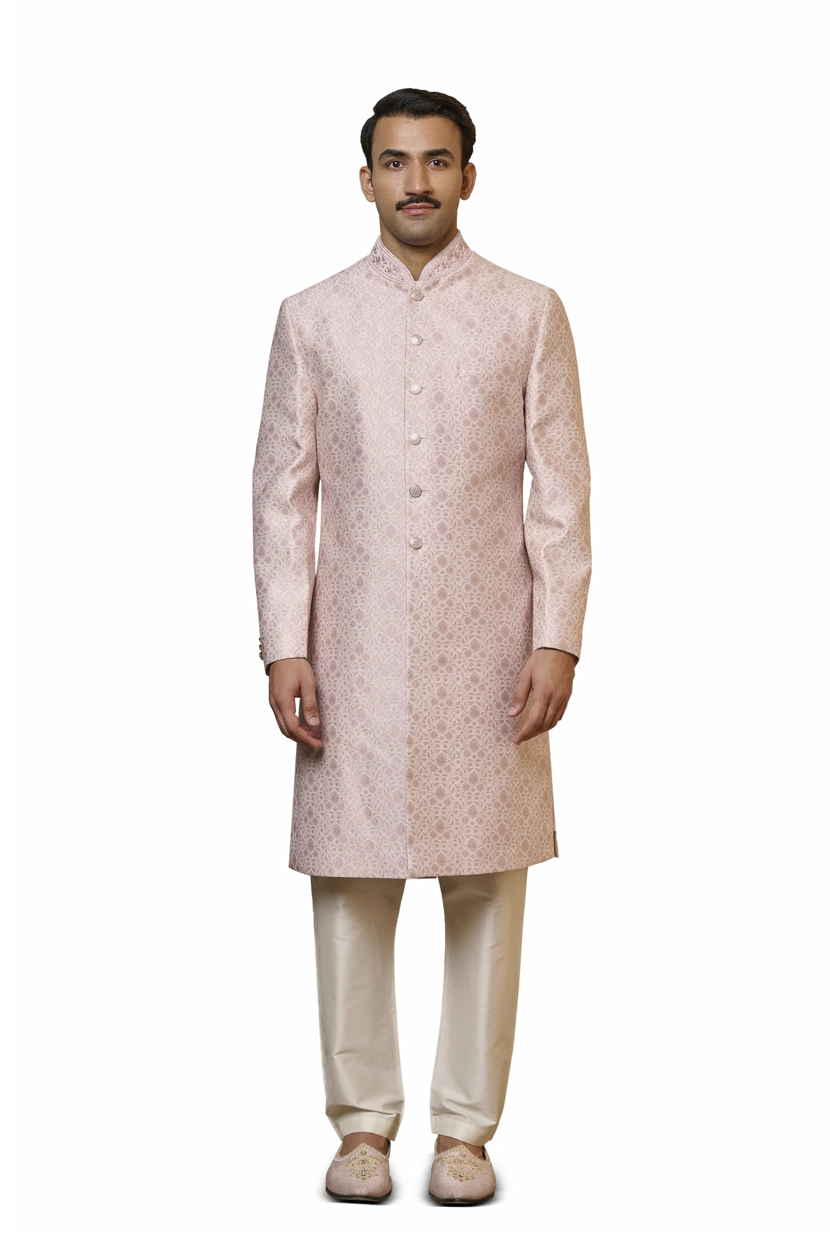 Pink Dori And Zardozi Embroidered Sherwani-image-17