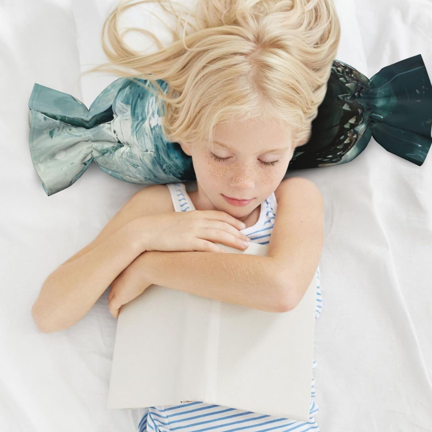 Shark Cum Print Candy Cylindrical Comfortable Pillow Throw Pillows Home Decor Easy Maintenance