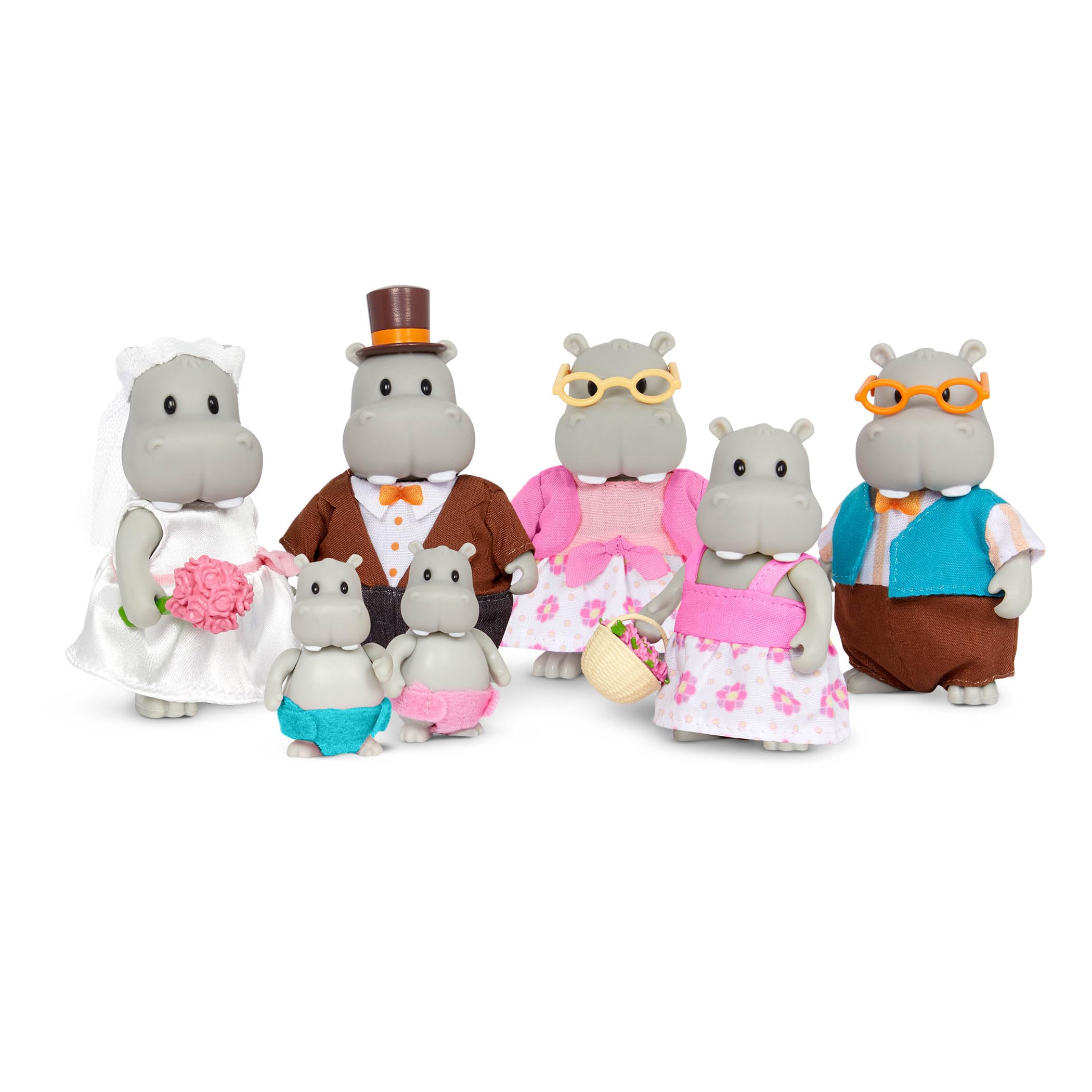 Amazon.com: Li'l Woodzeez – The Pitterpotemus Hippo Family