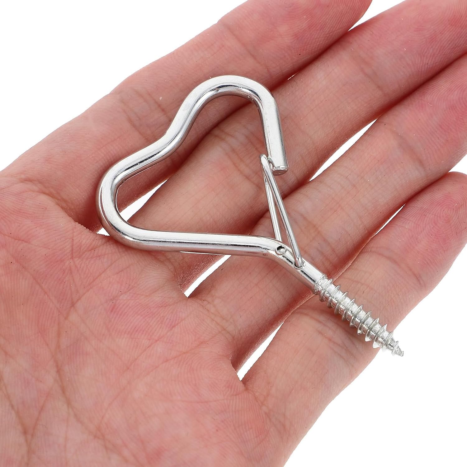 ibasenice 10pcs Outdoor Iron Hooks with Safety Buckle for Hanging String Lights and Plants Small Screw Ceiling Hooks for Convenient Outdoor Decorating
