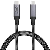 Vista 5 de Cable USB4 de 3 pies compatible con Thunderbolt 3, Thunderbolt 4 y USB-C, compatible con pantalla HD de 8K, transferencia de datos de 40 gbps, carga