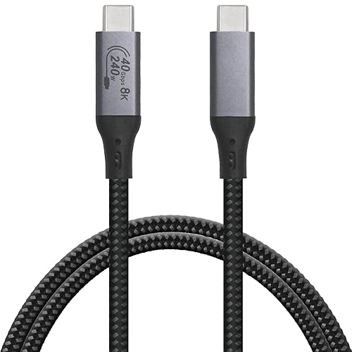 Miniatura 5 de VEBNER Cable USB4 de 3 pies compatible con Thunderbolt 3, Thunderbolt 4 y USB-C, compatible con pantalla HD de 8K, transferencia de datos de 40