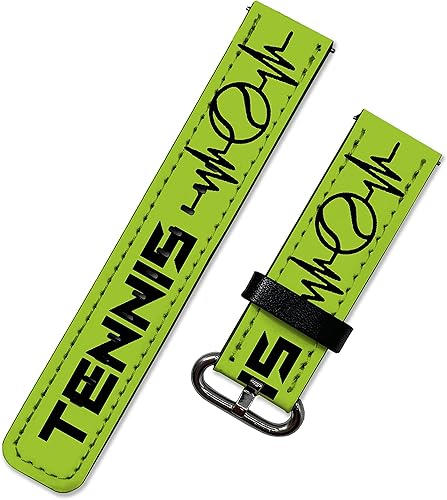 Miniatura 2 de Correa de cuero de repuesto compatible con Samsung Galaxy Watch 3 Active 2 de 1.575in, 1.614in, 1.654in, 1.772in, 1.811in, Gear S3 S2 y otros