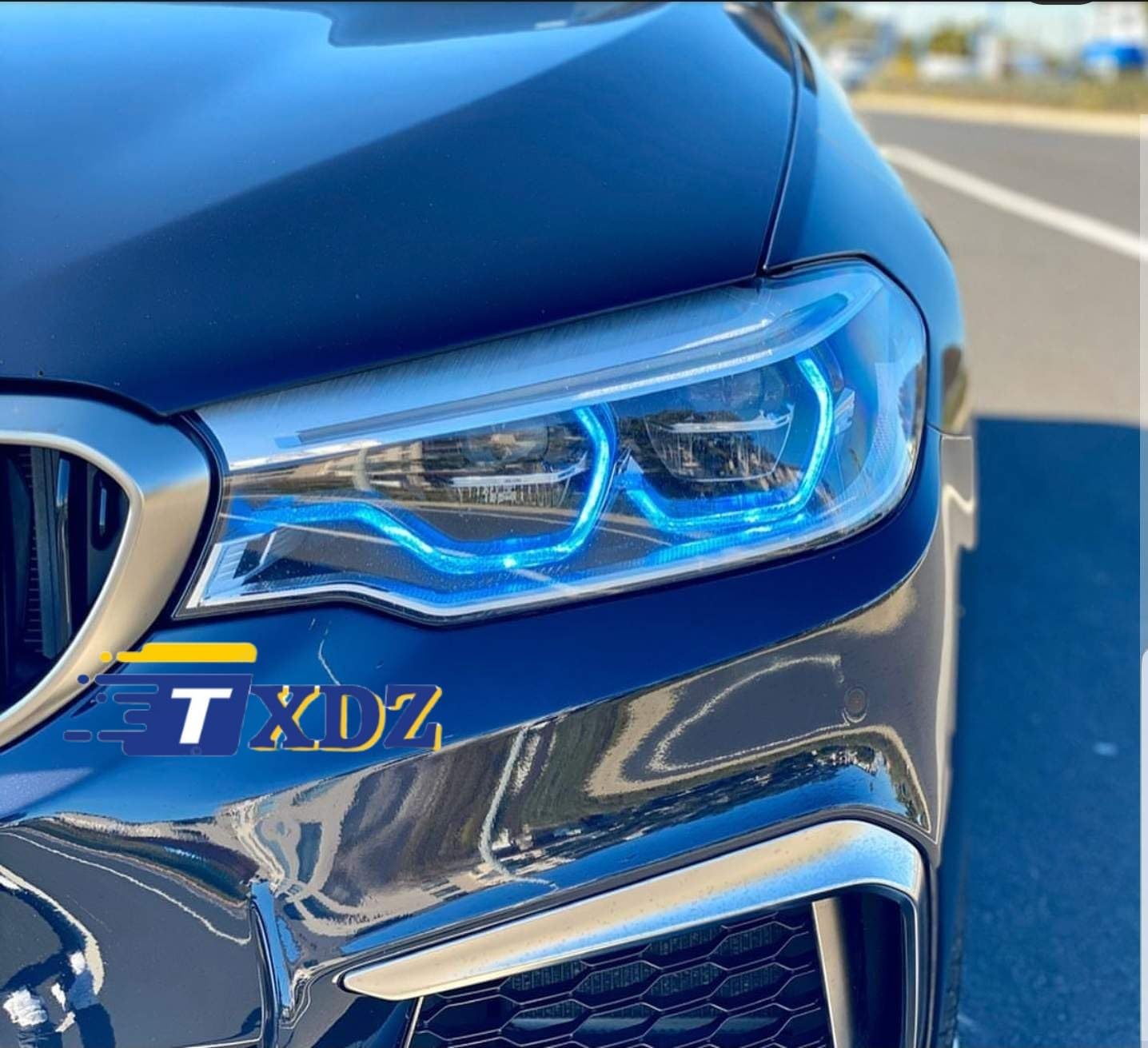 Yellow DRL Golden Eye Modules For 2017-2020 B-MW G30 530i 530iX 540i 540iX M550iX 540dX 530e 530eX Adaptive LED Headlight, Angle Eye Yellow Daytime Running Light Modules (Ice Blue)