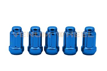 ゆーーーーーん Amazon.com: Set of 24 Blue M12x1.5 Tuner 6 Spline Lug Nuts