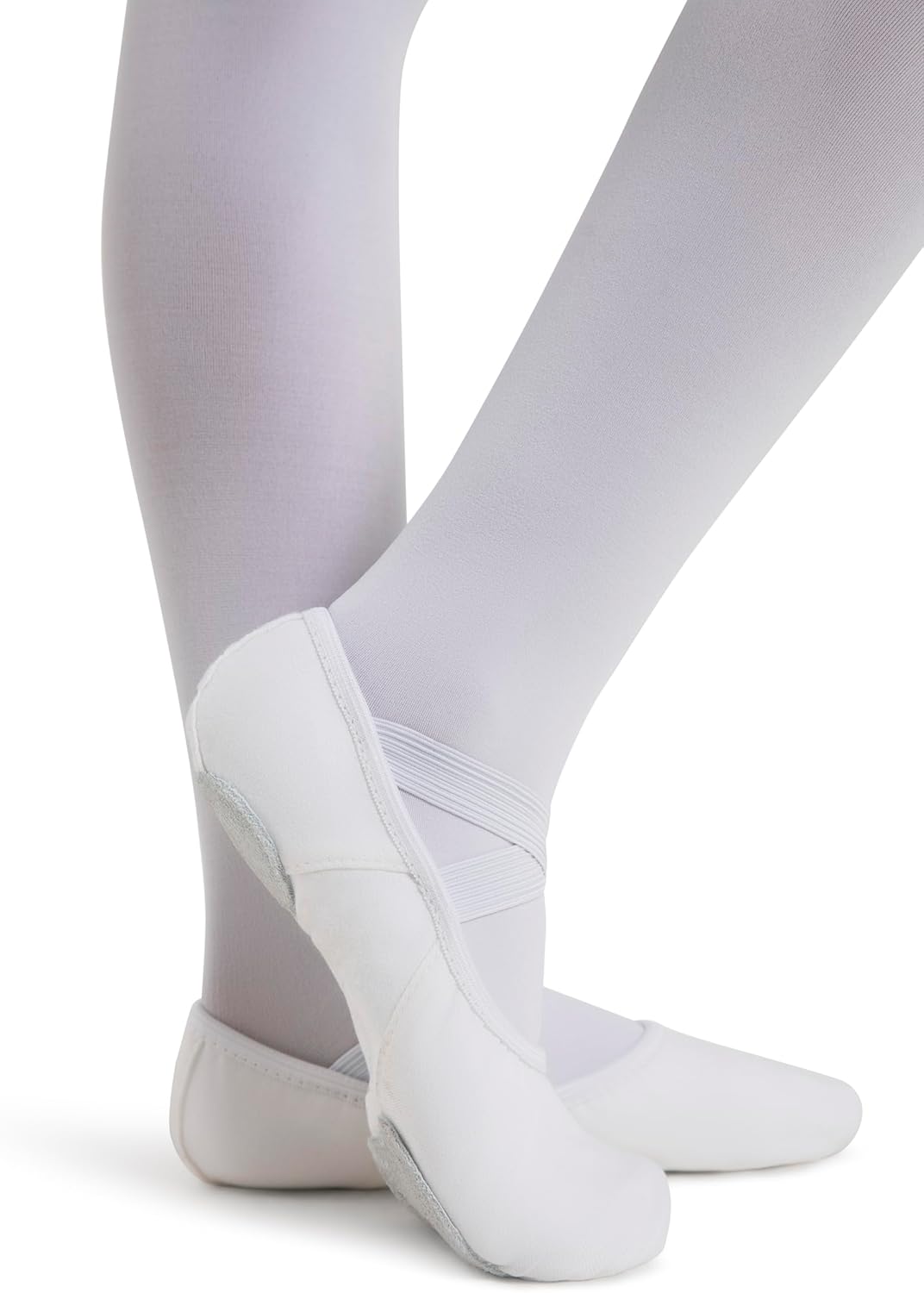 Capezio Women's Hanami Canvas Ballet Shoe, White,16W