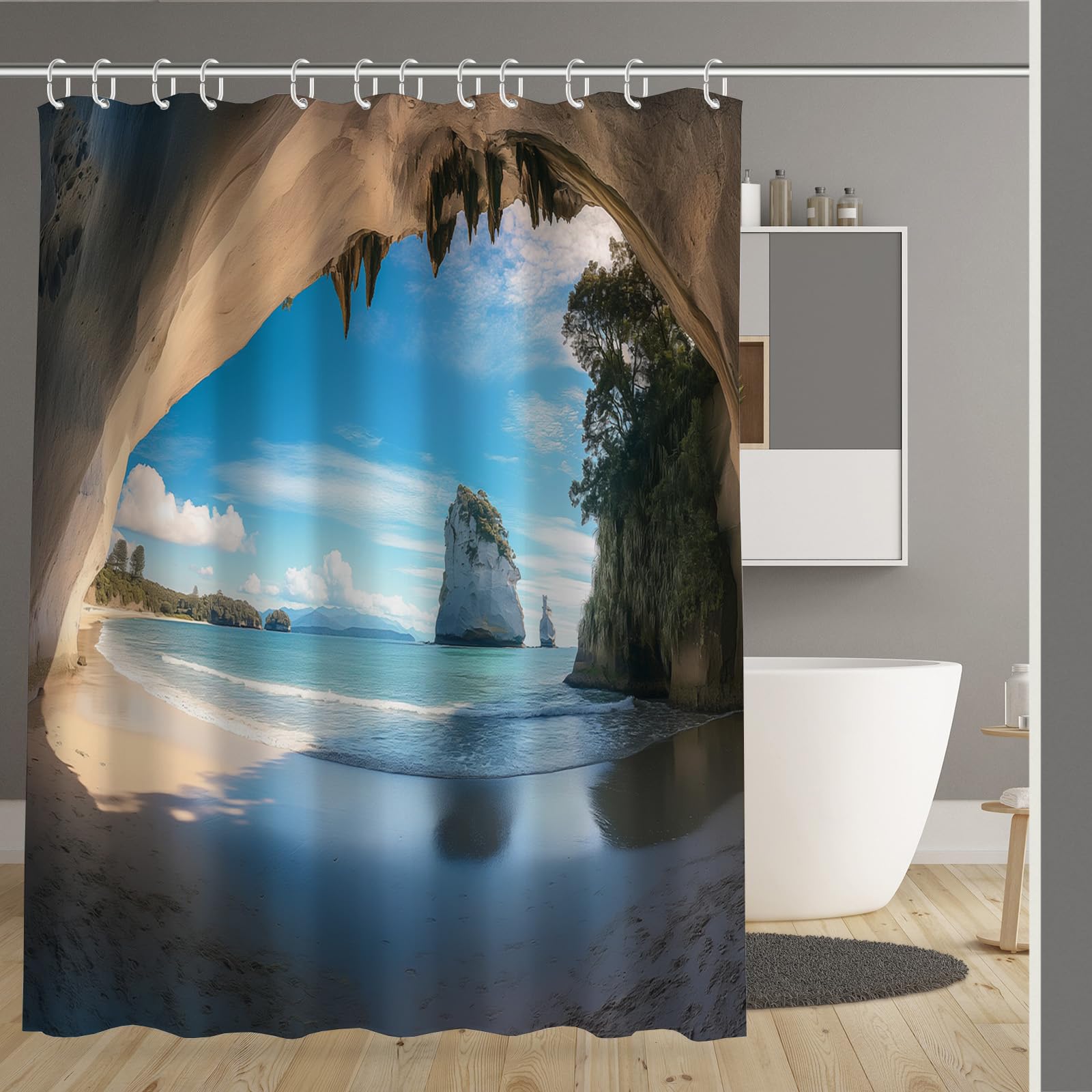 Rideau de bain 180x180cm anti-éclaboussures pour garder le sol de la douche sec