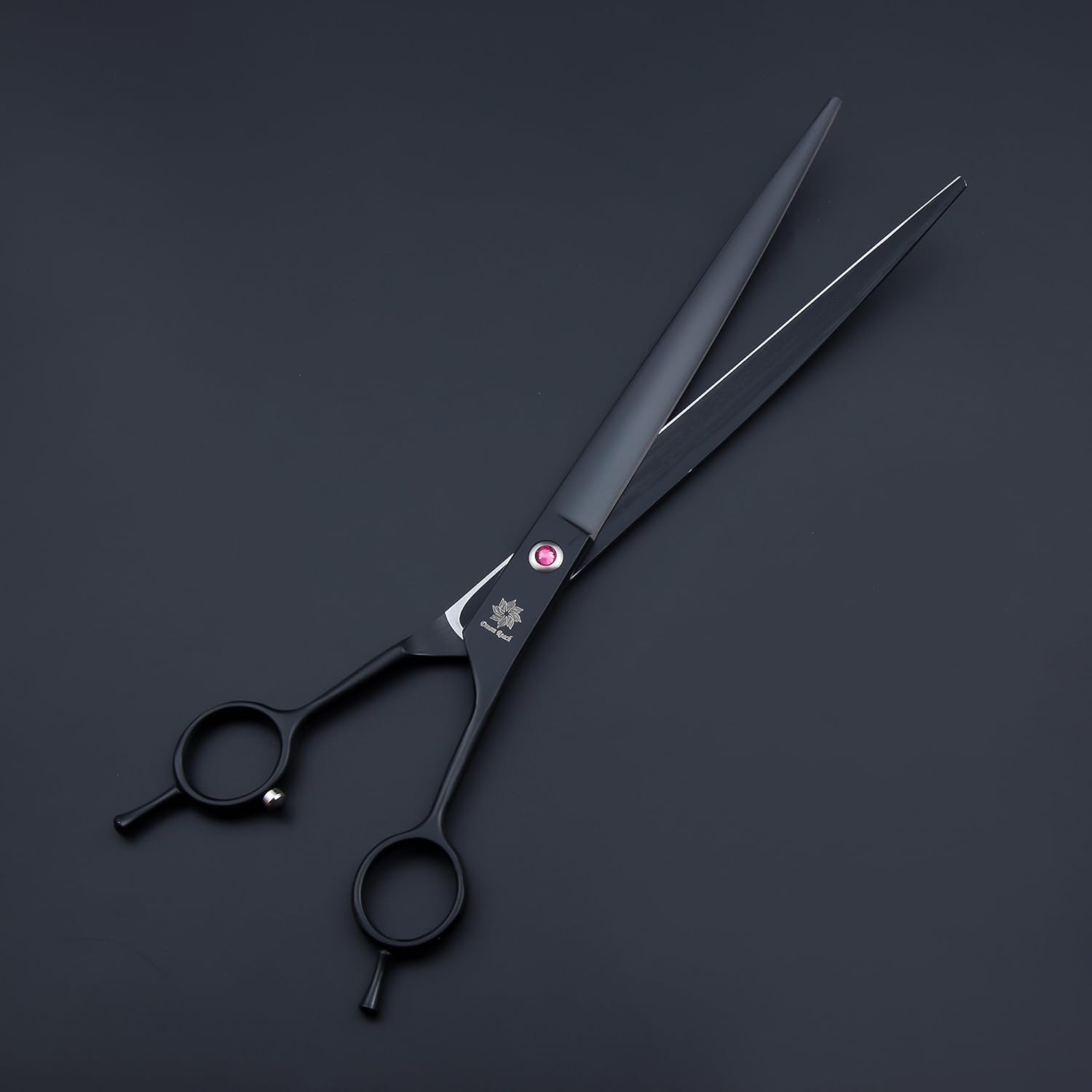 Black Dream Reach 9 Twin Tail Professional Pet Dog Two-way Cutting or Curved Scissors,Made of High-end 9CR Stainless Steel