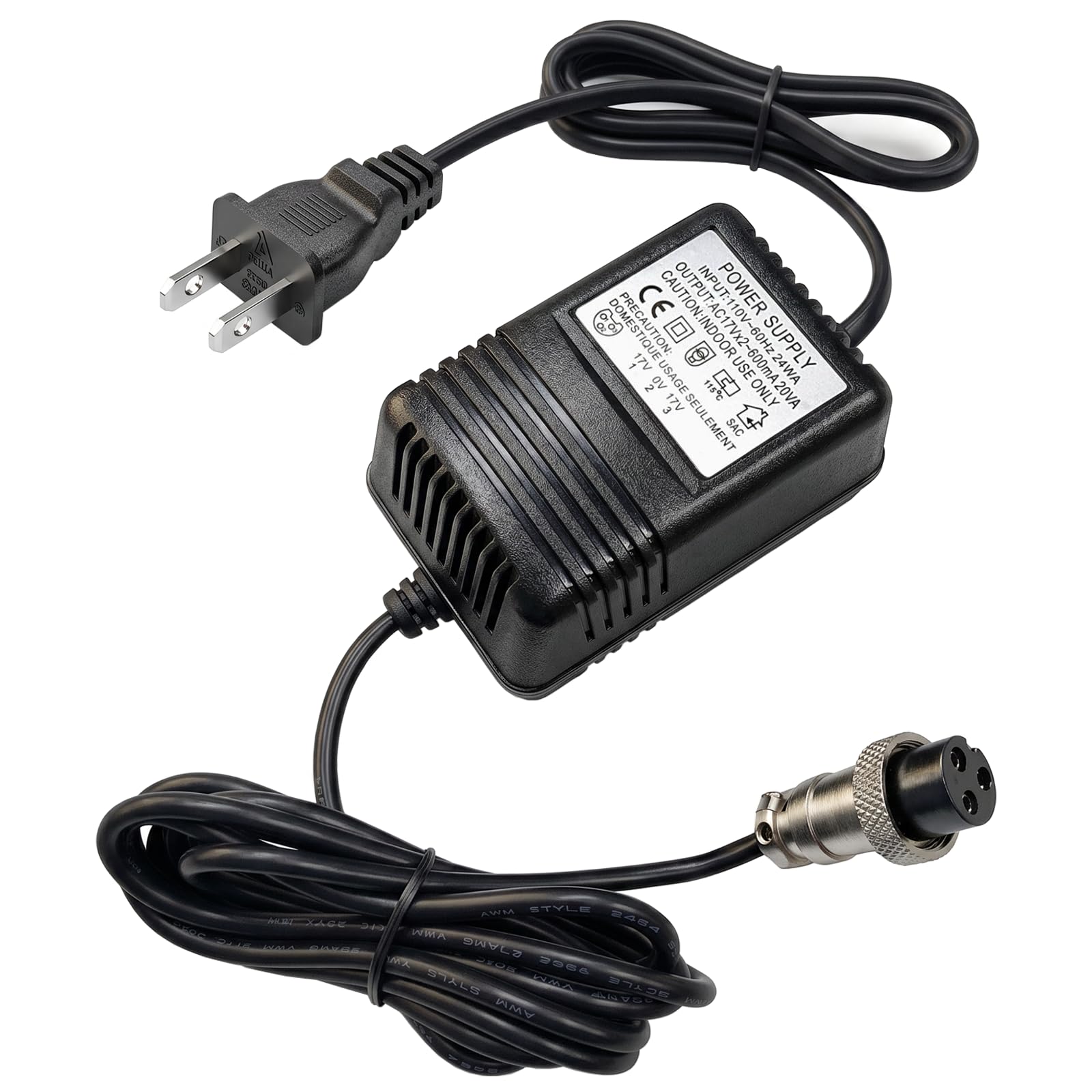 17V 600mA AC Power Adapter 3-pin for Yamaha Mixing Console Mixer