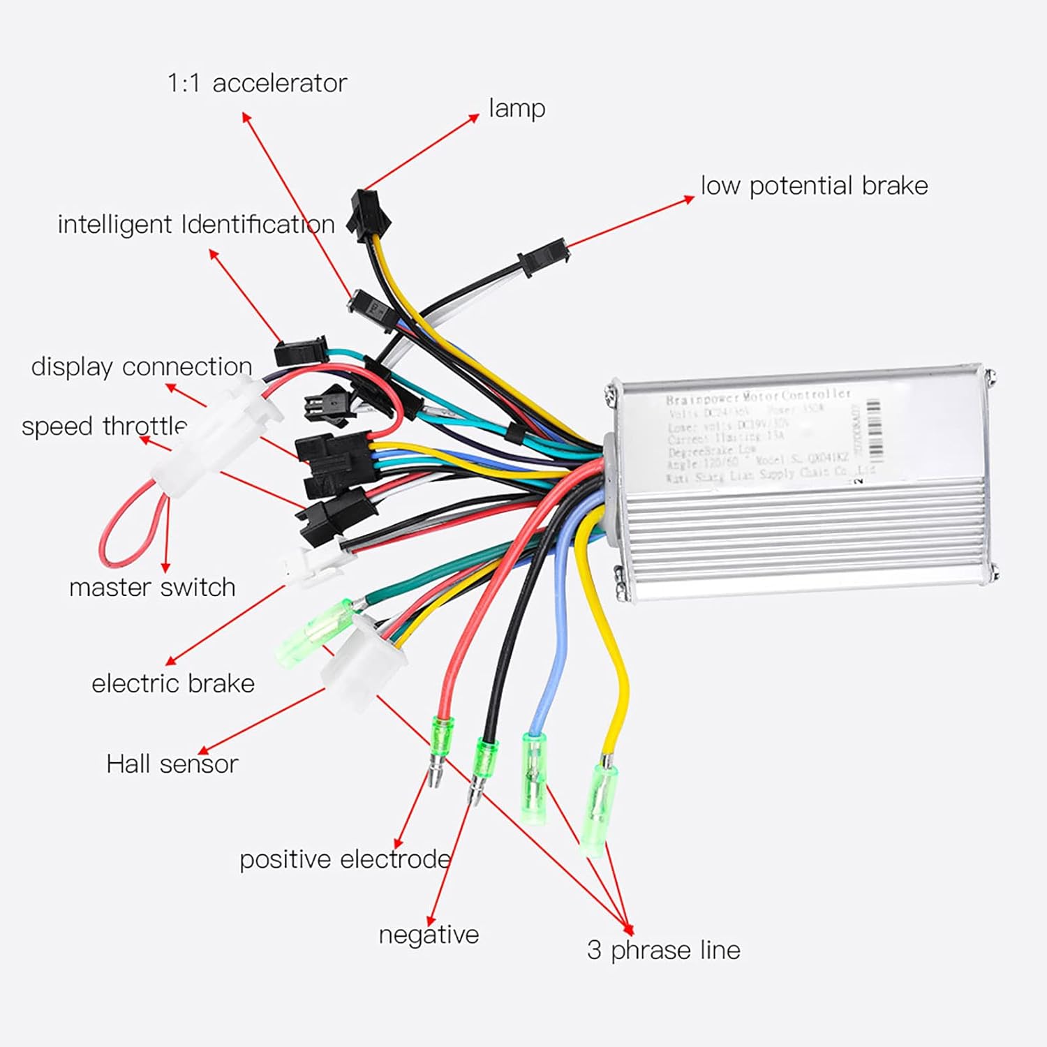 JTLB 24V-48V Waterproof LCD Display Panel Electric Bicycle Scooter Brushless Controller Kit