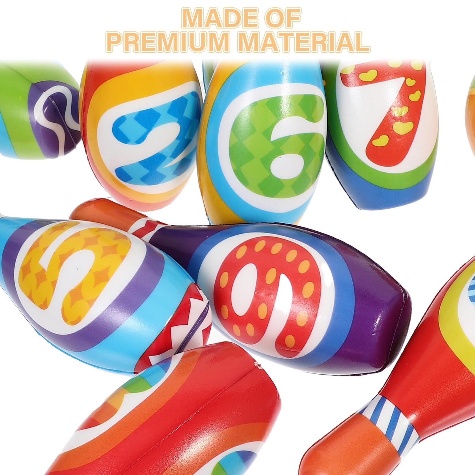 Toyvian Set Giocattolo da Bowling in Cotone per Ragazzo Ragazza Gioco Sportivo Educativo per attività Indoor e Outdoor