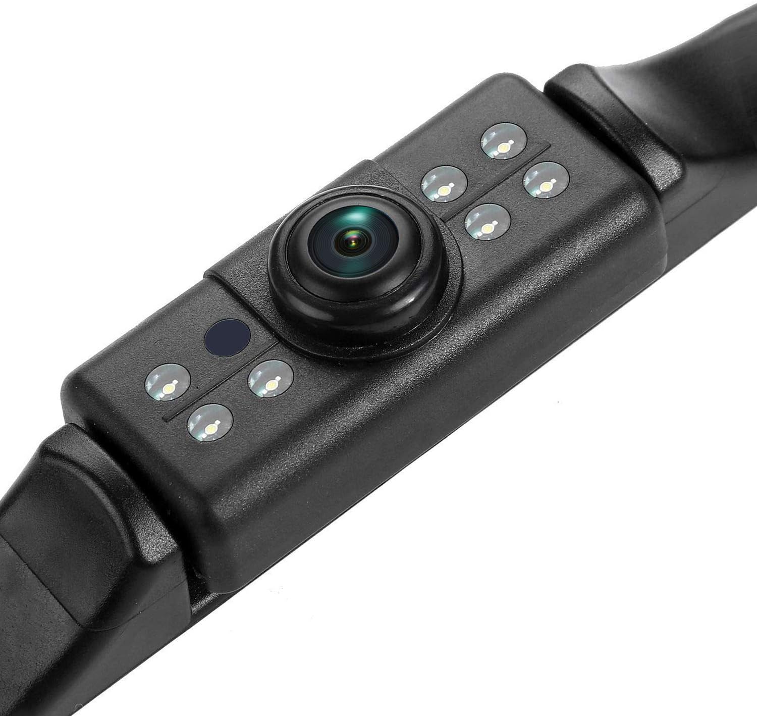 DALLUX License Plate Backup Camera,Car RV Van Truck Rear View Front View Reverse Camera IP68 Waterproof HD Color 170 Degree Wide Viewing Angle 7 LED Night Vision with Guide Line ON/Off