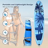 Vista 2 de Goplus Tabla de remo inflable de 9.81011 pies, SUP de 6.5 pulgadas de grosor con accesorios de primera calidad y bolsa de transporte, postura ancha