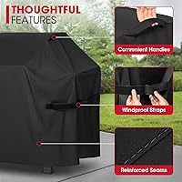 Vista 5 de Unicook Funda de parrilla de 53 pulgadas para Weber Spirit II 300 y Spirit 300 Series, funda de barbacoa para exteriores de alta resistencia e