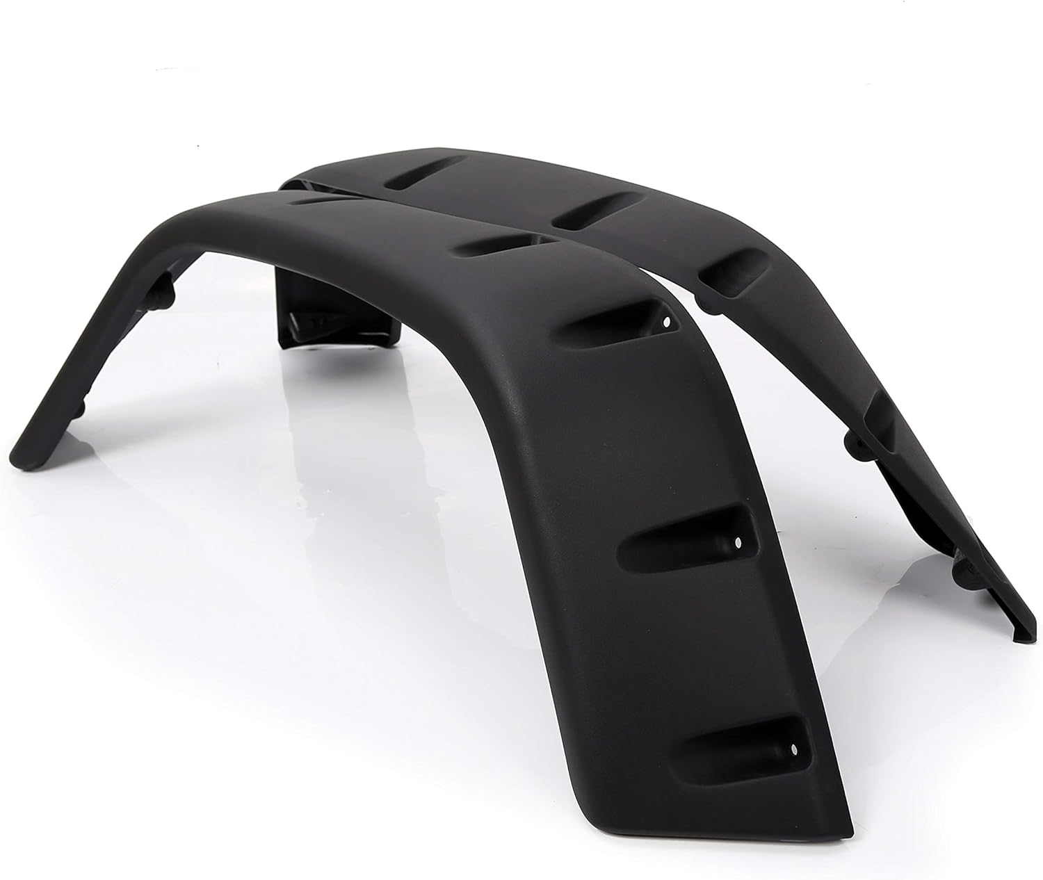 ALMULOO Fender Flares Compatible with 1997-2006 Jeep Wrangler TJ 2004-2006 Wrangler LJ, Smooth Pocket-Riveted Extended Style Wheel Protector Textured Black