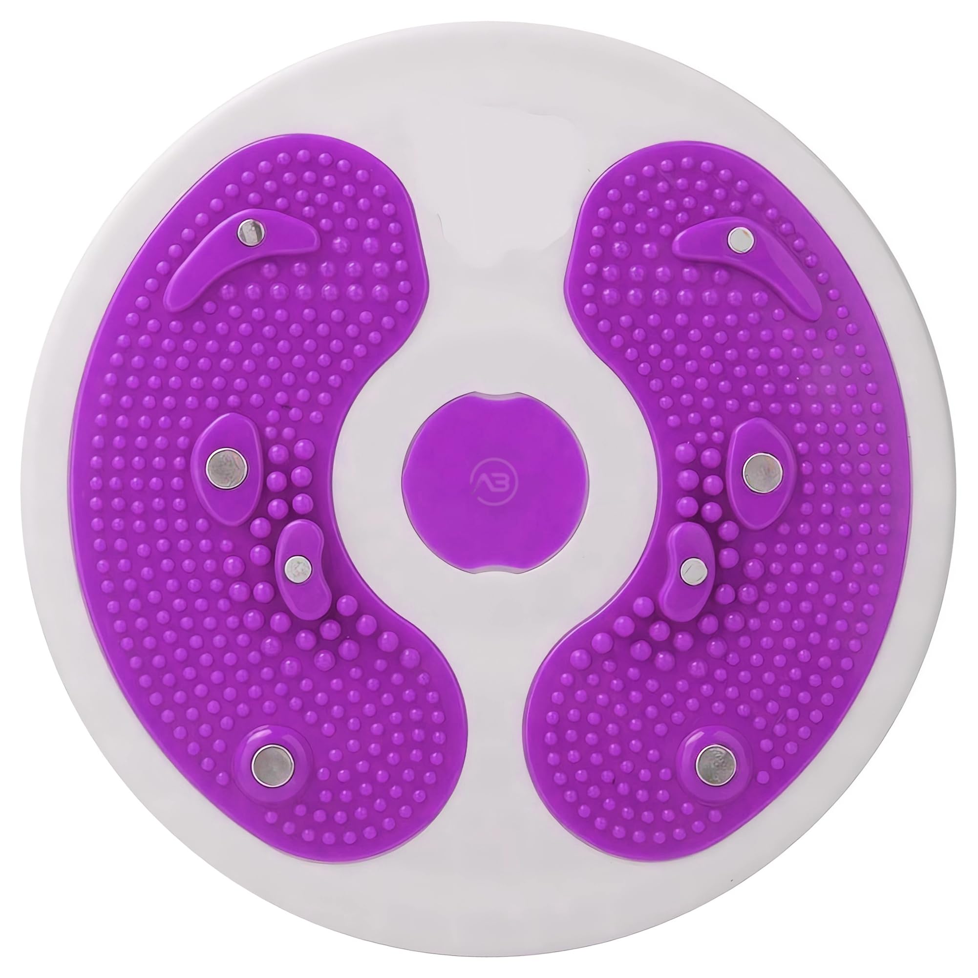 Twist Waist Torsion Disc Board - Rotating Balance Board for Abs, Hips & Thighs - Reflexology Magnets for Fitness & Blood Circulation - Aerobic Exercise Equipment, Purple