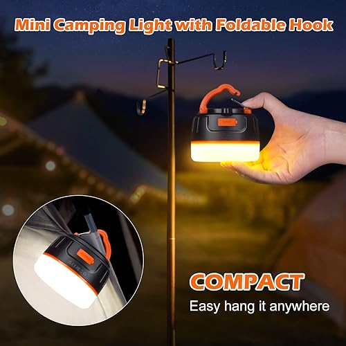 Miniatura 7 de Sinvitron - Linterna LED para campamento recargable con control remoto - 1000 lúmenes, 150 horas de duración, luz para tienda de campaña, 5200 mAh,