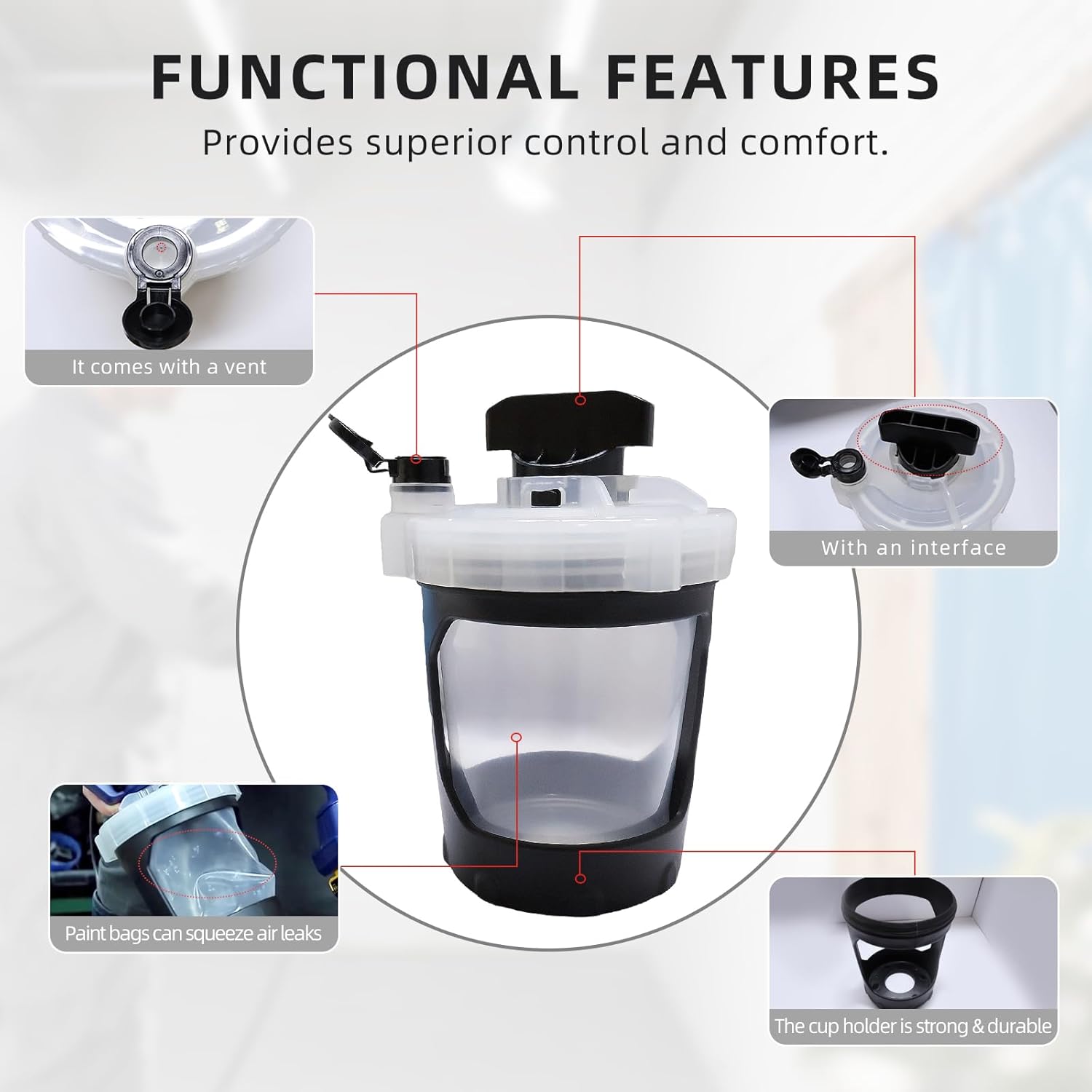 2PC 17P550 Paint Bucket Fits for FLEXLINER System 32 OZ