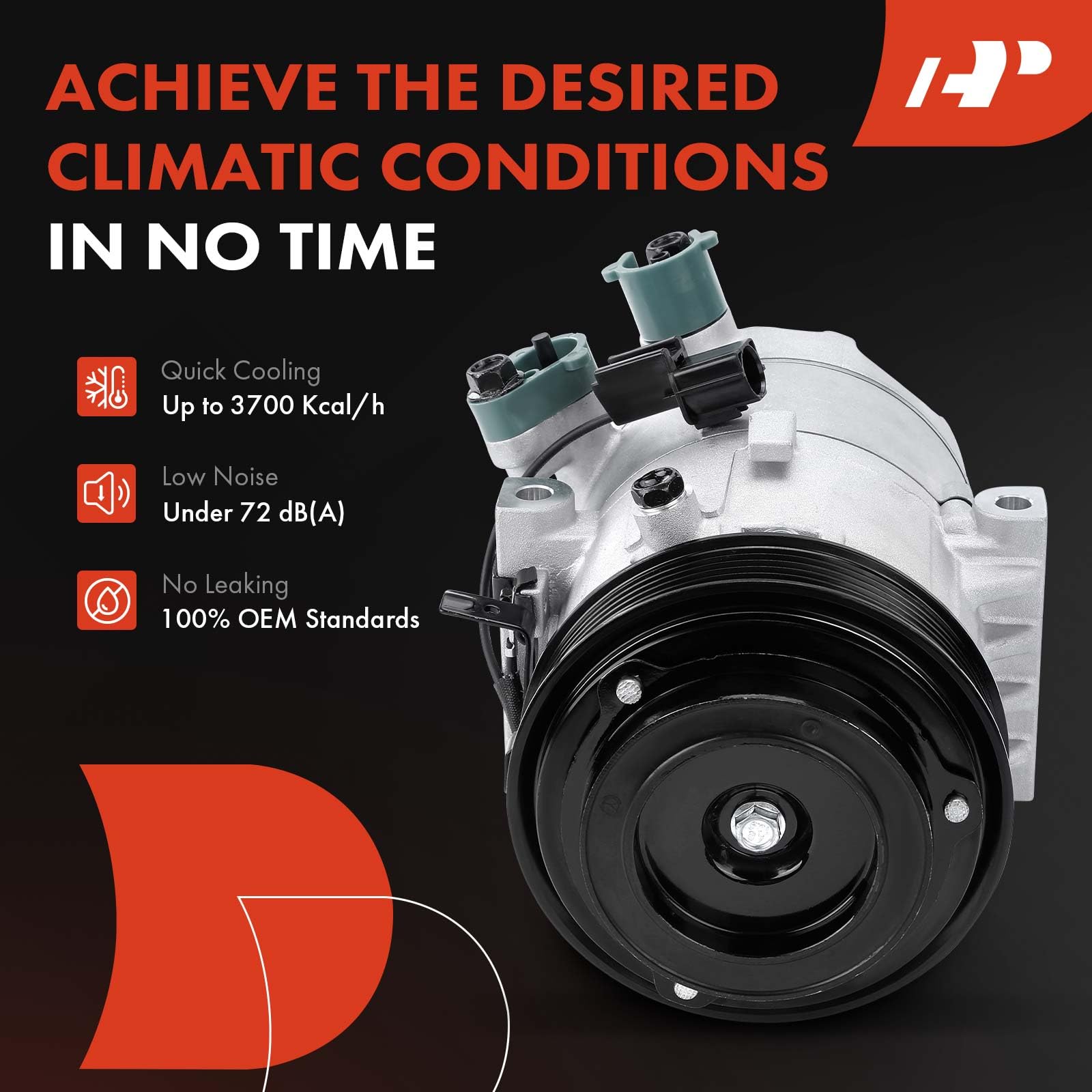 A-Premium Air Conditioner AC Compressor with Clutch Compatible with Kia Forte 2014-2018 1.8L 2.0L, Forte 2017-2018 2.0L, Forte Koup 2014-2017 2.0L, Forte5 2014-2018 2.0L & Hyundai Elantra GT 2013-2017