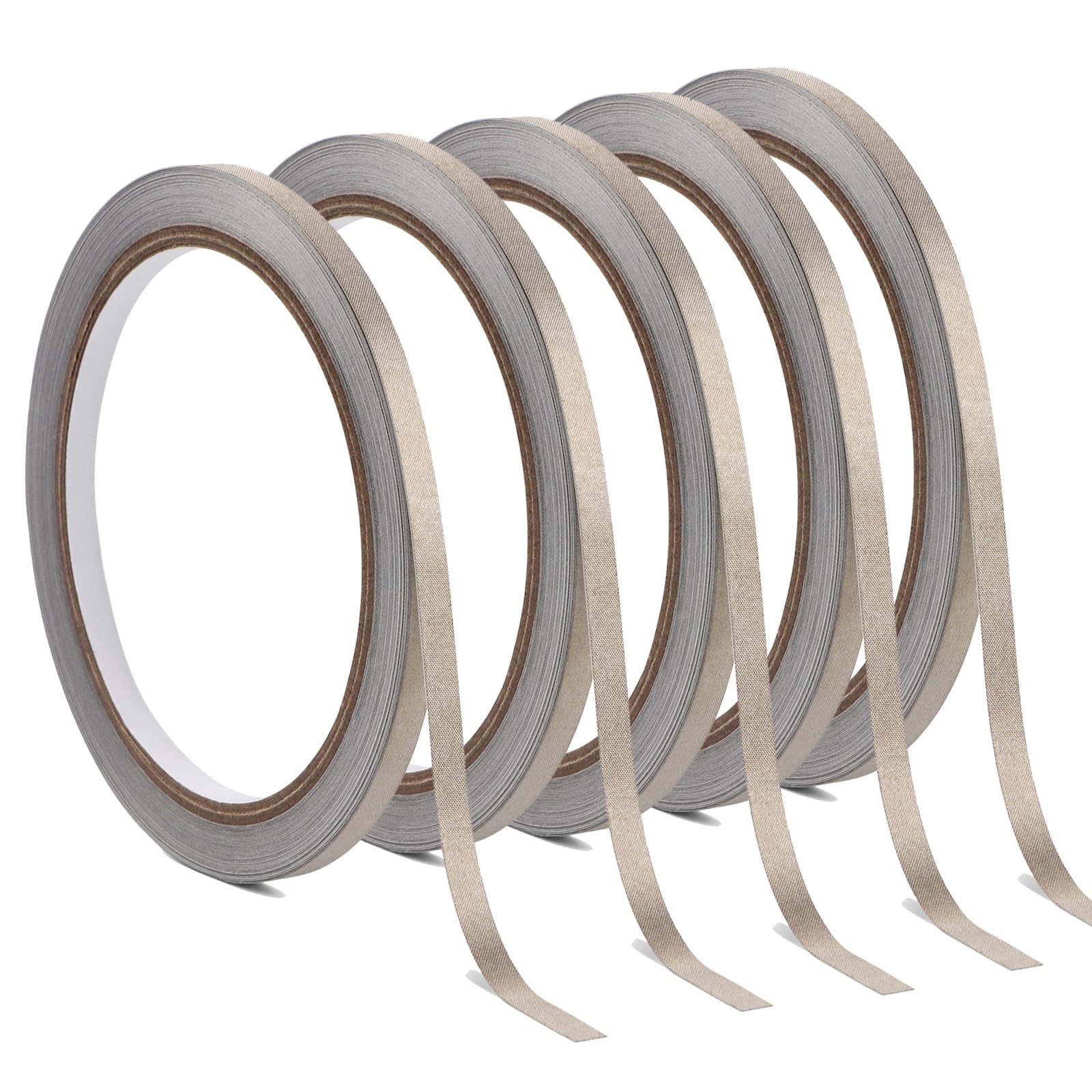 Leitfähiges Gewebe-Klebeband, 5 mm x 10 m, Klebeband für Papierschaltungen, Bastelkreise, Kunsthandwerk, DIY, Scrapbooking, Projekte, Werkzeuge, 5 Stück