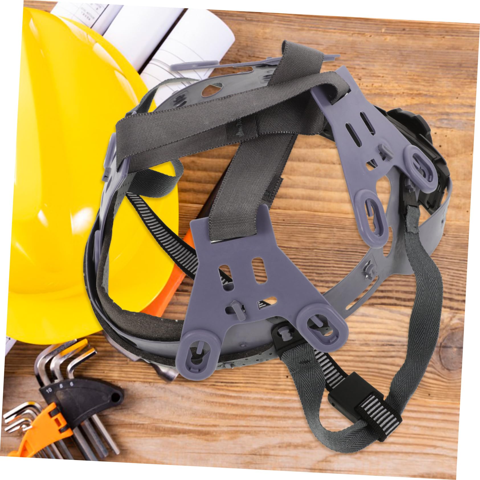 SHINEOFI Fodera Del Casco Rivestimento Regolabile Difficile Inserto Per Elmetto Sostituzione Dell'inserto Dell'elmetto Fodere Per Elmetti Protettivi Grigio Chiaro Addominali