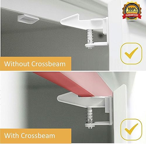 Miniatura 4 de Cerraduras de gabinete a prueba de bebés, 12 cerraduras a prueba de bebés sin taladrar para armarios y cajones con 4 protectores de esquina y 2