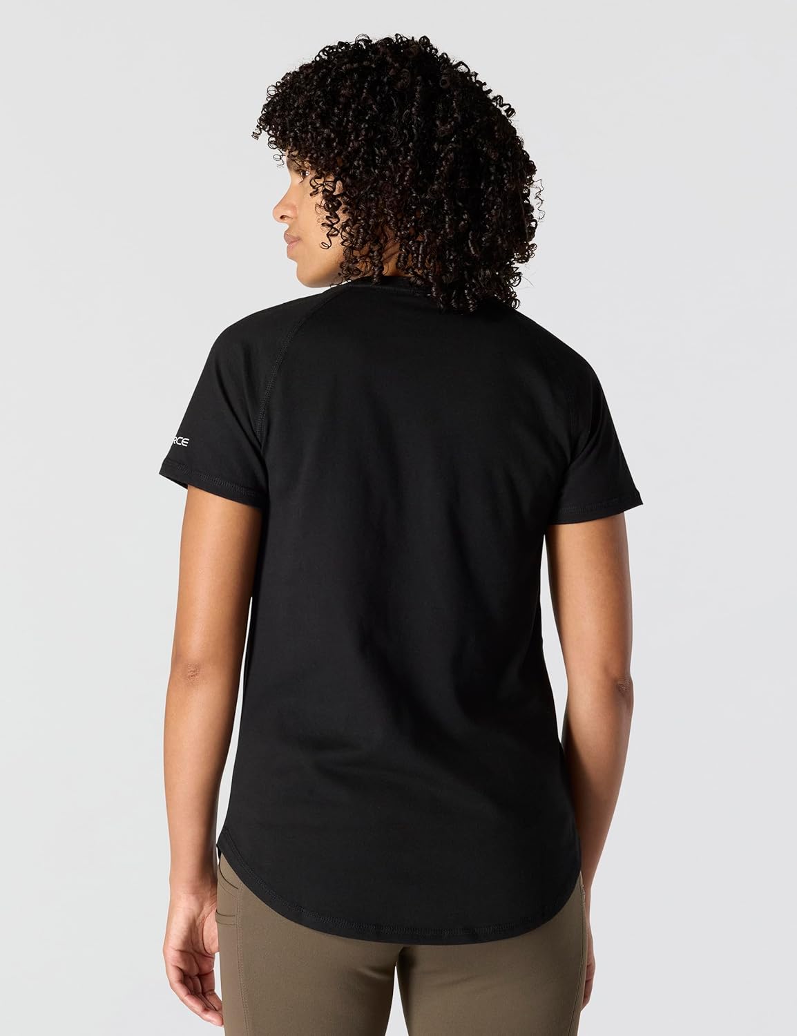 Carhartt Women's Force Relaxed Fit Midweight Pocket T-shirt, Black, Large - Image 3