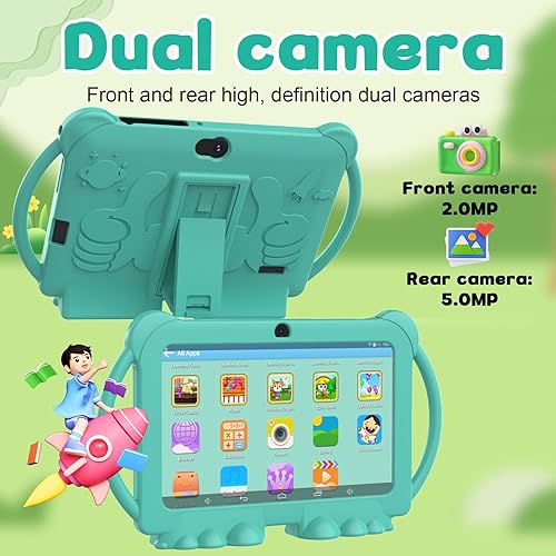 Miniatura 4 de Tablet para niños de 7 pulgadas para niños y niñas, tabletas Android para niños, 4 GB RAM 32 GB ROM, tablet para niños pequeños, WIFI Bluetooth,