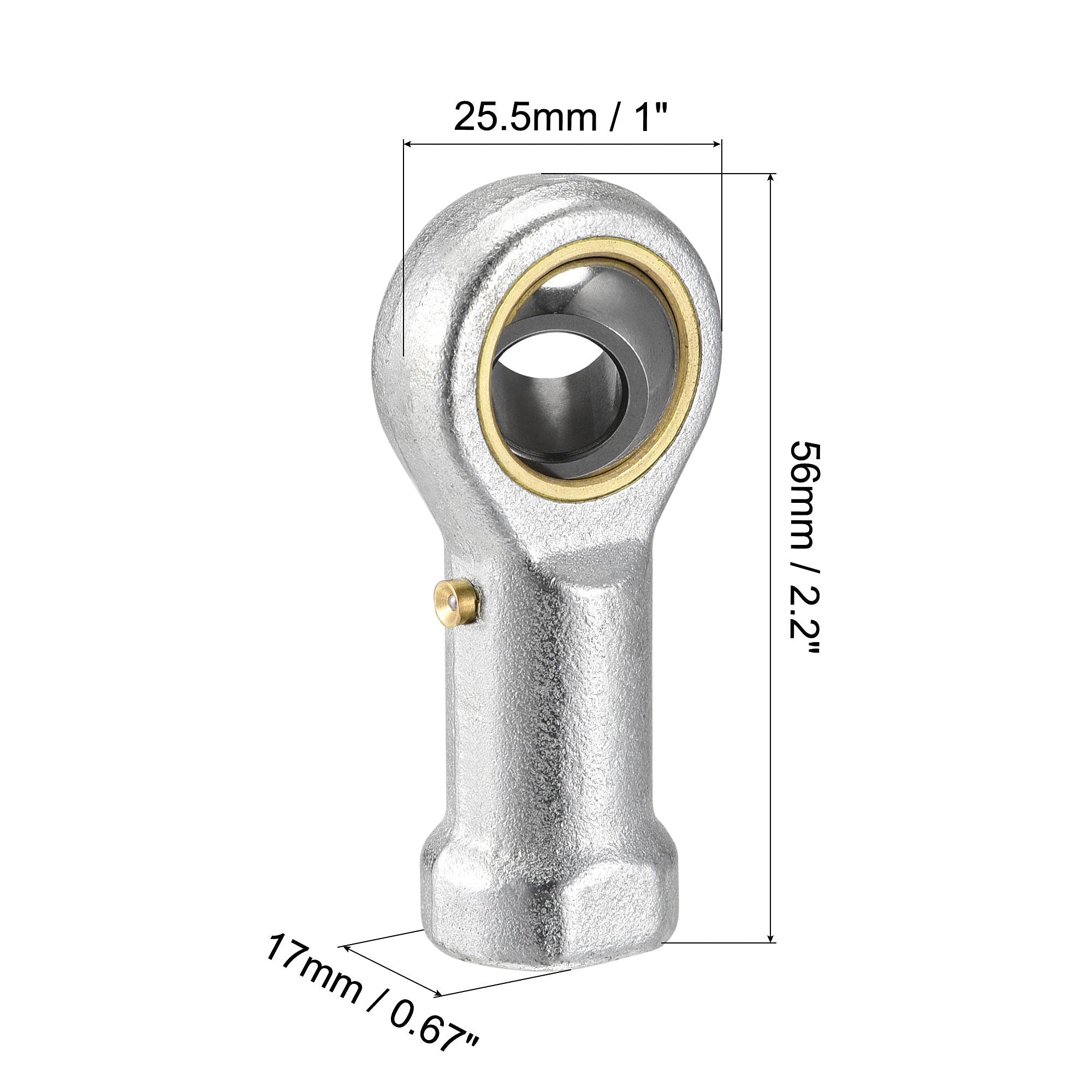 HiPicco PHSB3 Rod End Bearing 3/16 Inch Bore And #10-32 Right Hand Thread, Self-Lubricating Female Heim Joint Rod Ends, Includes Jam Nuts 2pcs - View #5