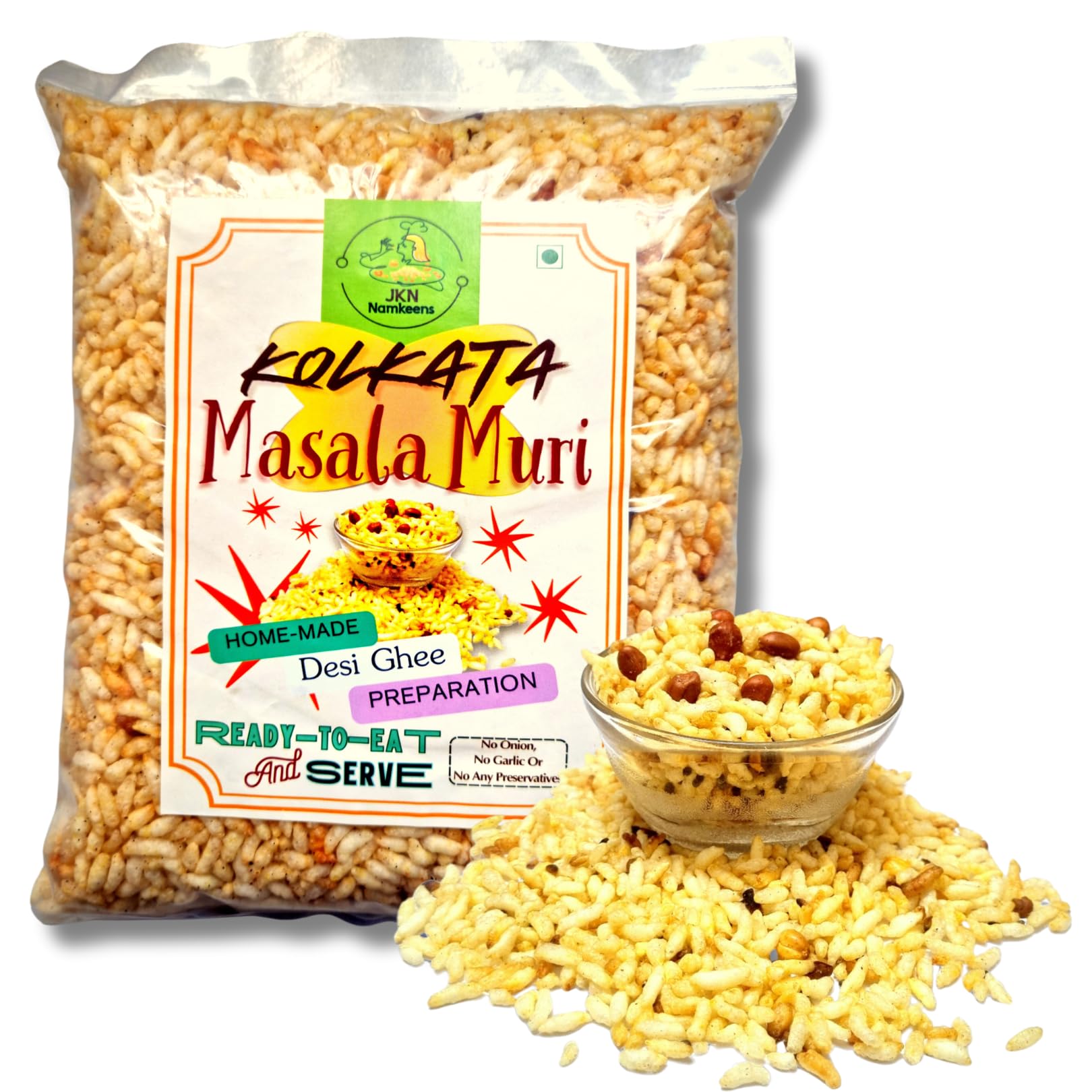 Home Made Kolkata West Bengal Masala Muri | Desi Ghee | Rich with Peanuts I No Preservatives | Vegetarian | Puffed Rice Namkeen - 250Gram (B0CLY9HLTL) Amazon Price History, Amazon Price Tracker