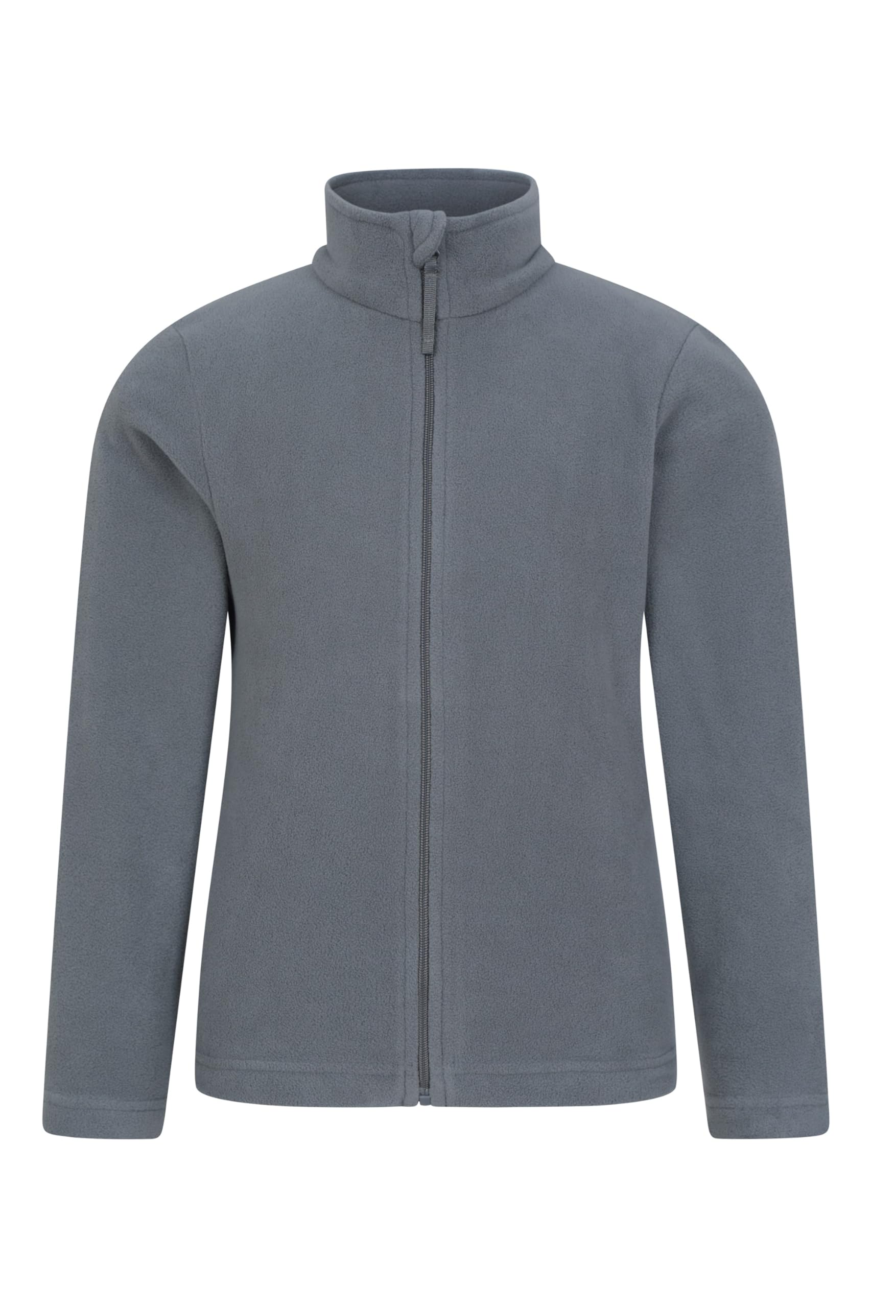 Mountain Warehouse Unisex Kids Grey Camber Ii Kids Full-Zip Fleece - Comfy, Lightweight Sweatshirt, Full-Zip, For Boys & Girls - For Autumn Winter, Camping, Outdoors & Hiking Kids Size 7-8 Years