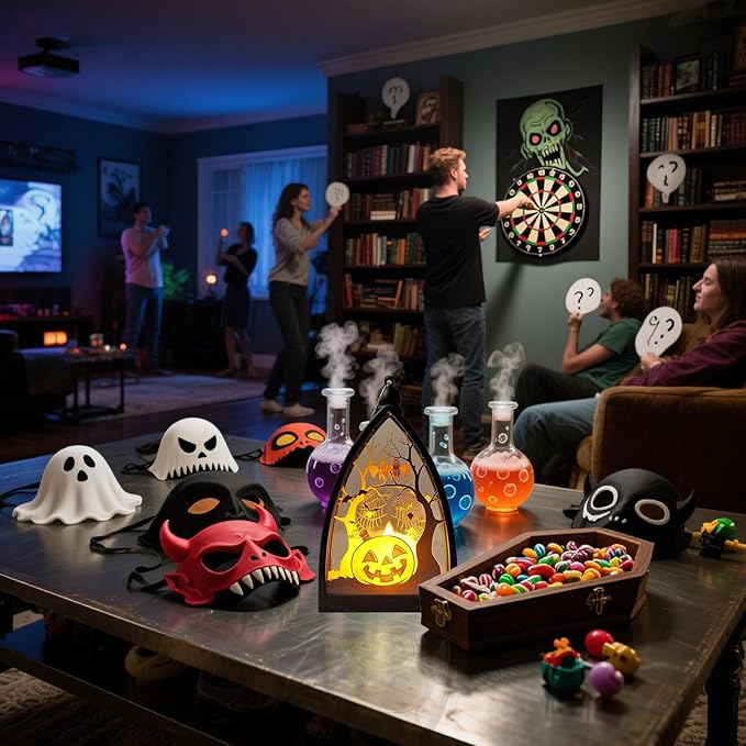 Generic Hangende Lantaarns - Halloween Pumpkin Lantern | LED -olielamp | Solar Garden Lanterns | Waterdichte | Hangable Windlampen | Tabletop Pumpkin Castle Lights | Vintage Hangende Kaarslichten photo 2