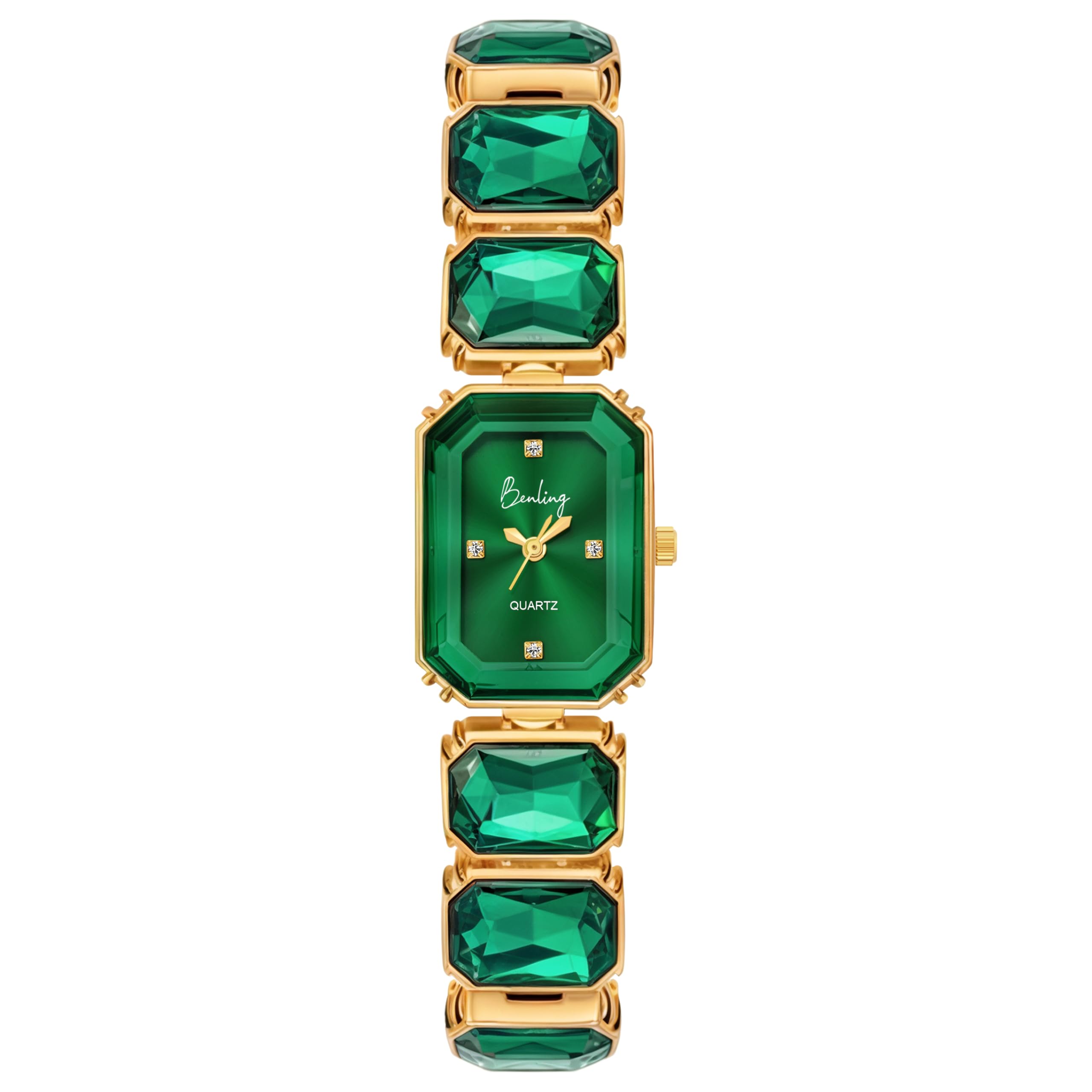 Benling Octagon Cut Bracelet Emerald Harmony Watch for Women (B0DBVQWC5L) Amazon Price History, Amazon Price Tracker