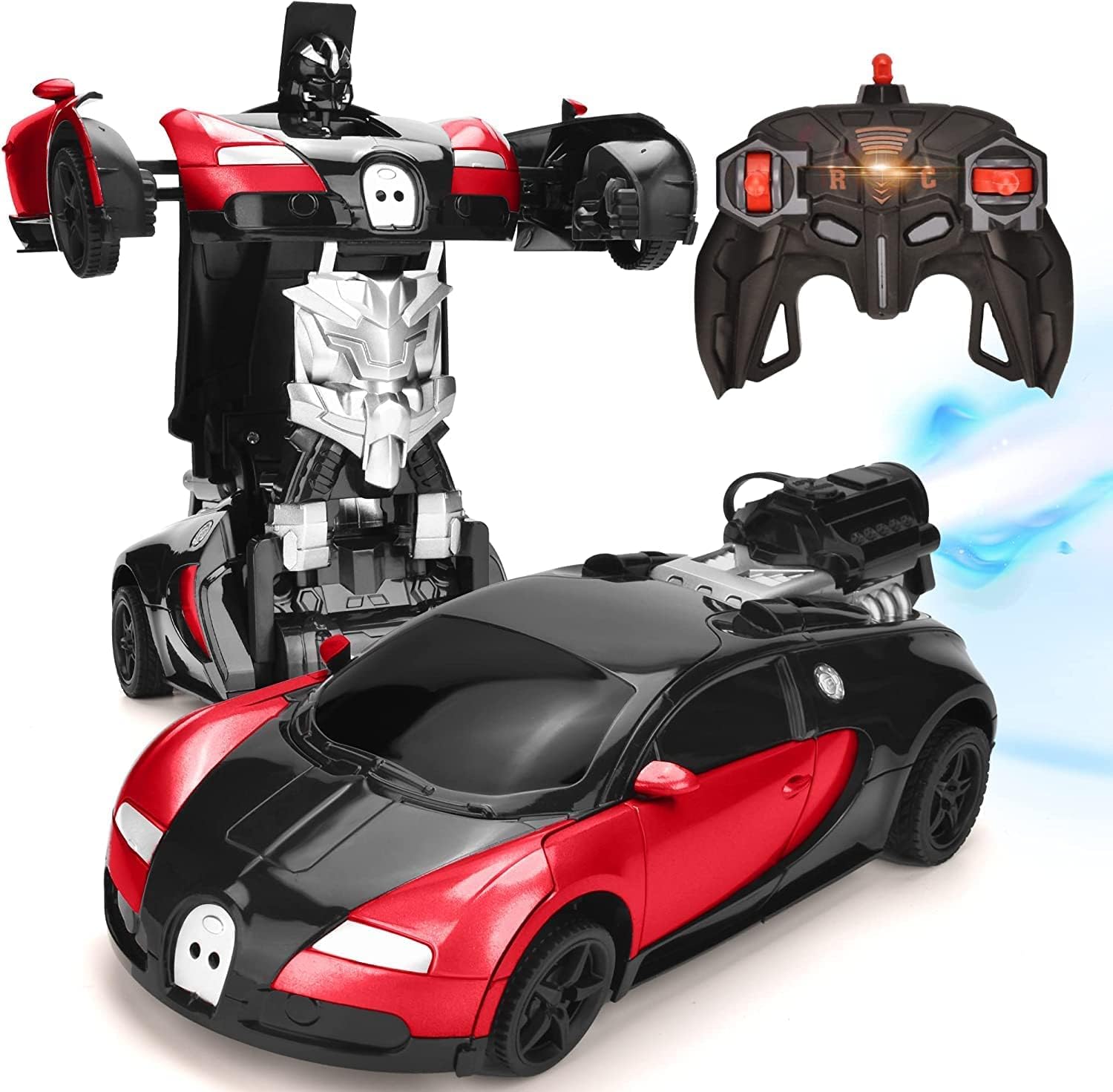 1:18 TRANSFORMER RC Robot Car Remote Control 2 IN 1 Kids Boy Toy Xmas B - Foto 8