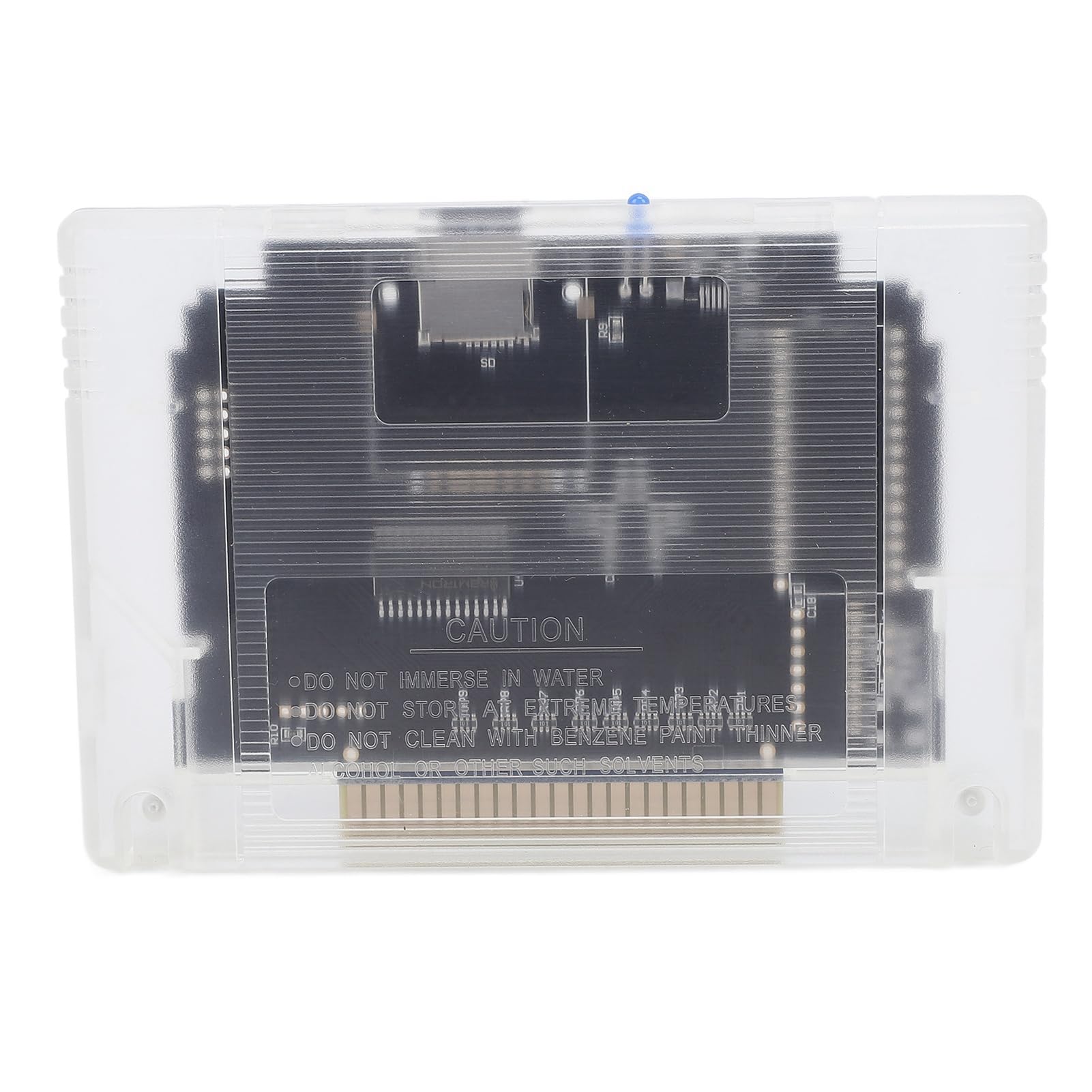 Cartucho de Juego, Tarjeta de Memoria de 8 GB con Rendimiento de Juego Más Rápido y Estable y Copia de Seguridad de Memoria Automática, para Consolas de Juegos SFC (Blanco Transparente)