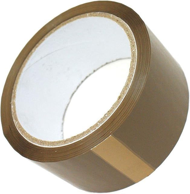 JeeJaan 6 Rolls Brown Packaging Tape 48mm x 66m Strong Heavy-Duty Adhesive Tape for Packing Parcel, Cardboard Boxes and Cartons
