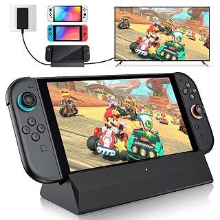 for Nintendo Switch 2 Dock Station, TV Docking Station with 4K@144Hz HDMI Output/Type C Port/3 USB Port/100W Fast Charging for Nintendo Switch 2/1/OLED Support Latest System (v21.0.1) - Amazon product rated Grade A