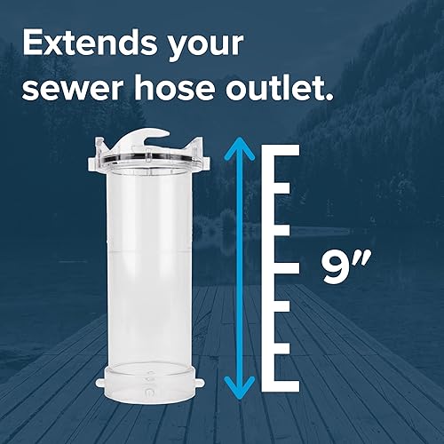 Miniatura 28 de Adaptador de manguera para alcantarillado de Camco, transparente.