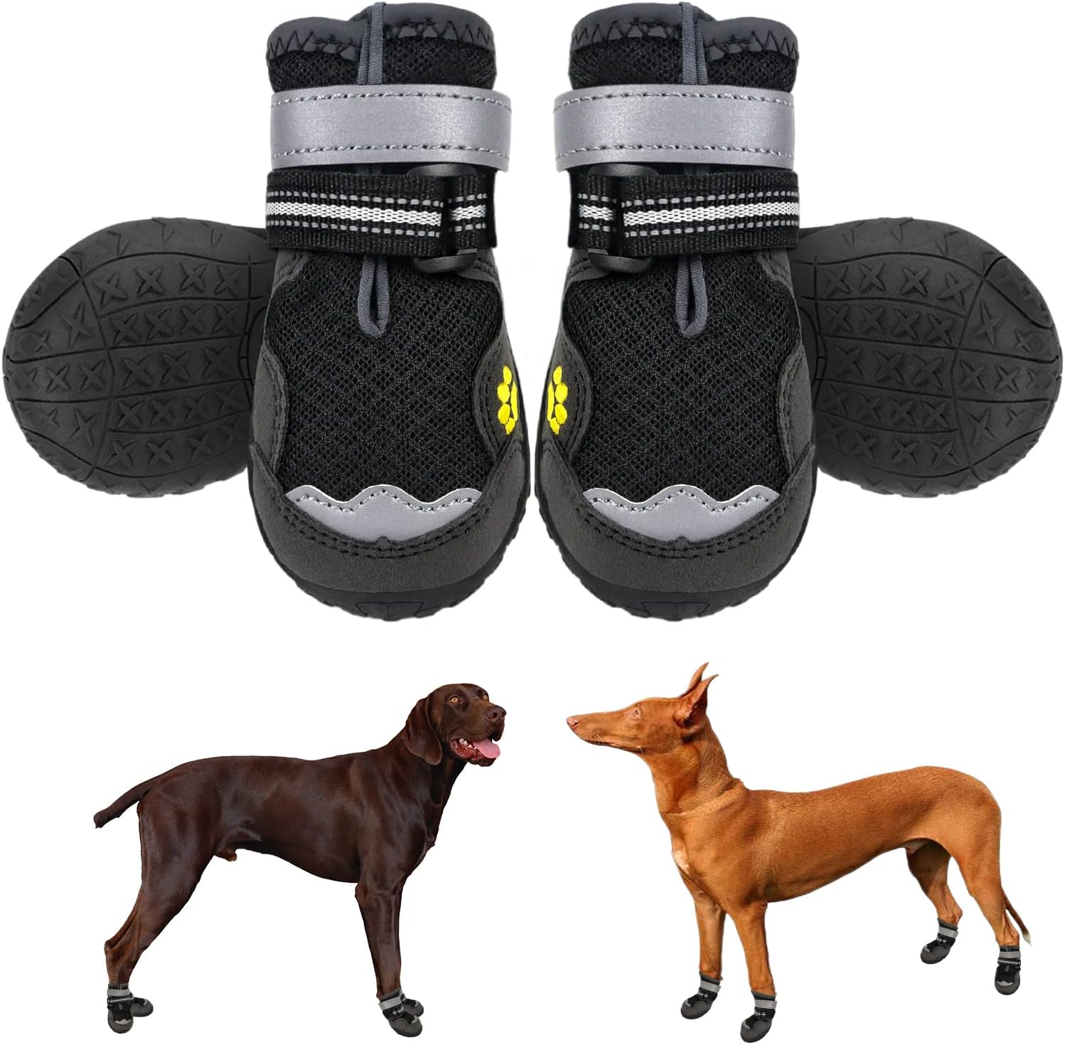 Dog Boots, Dog Paw Protectors, Dog Booties for Hiking, Non